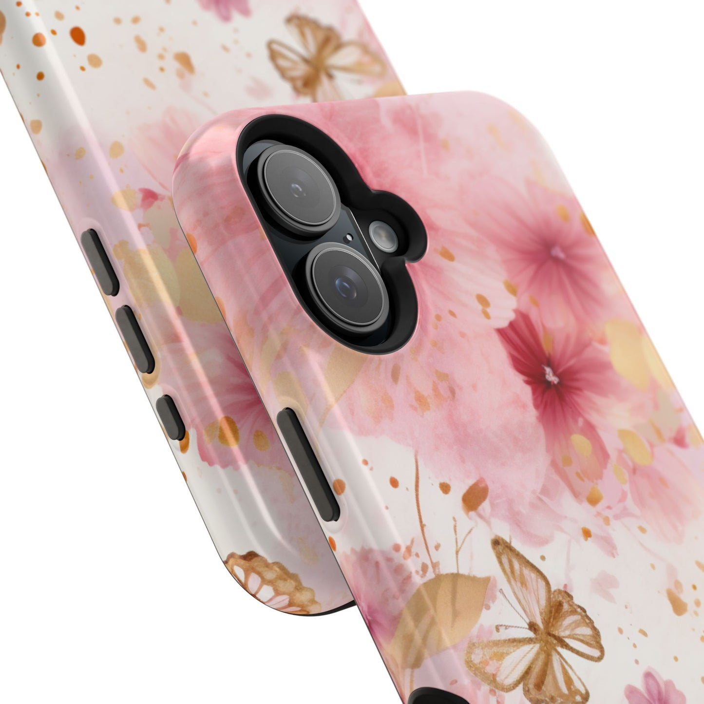 Blush Pink Floral Butterfly - MagSafe iPhone Case