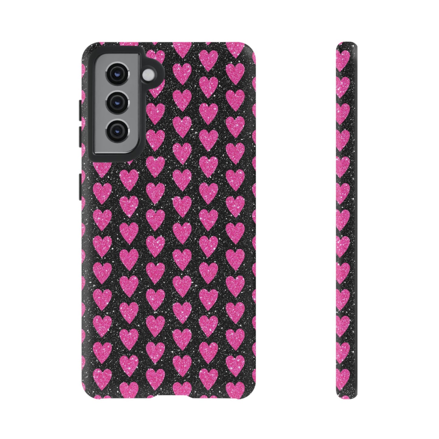 Glitter Pink Hearts Samsung Galaxy Case