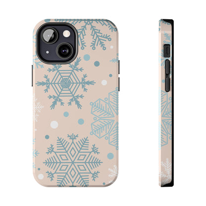 Winter Snowflakes iPhone Case – Shockproof, Smooth Matte Finish, Dual-Layer Protection