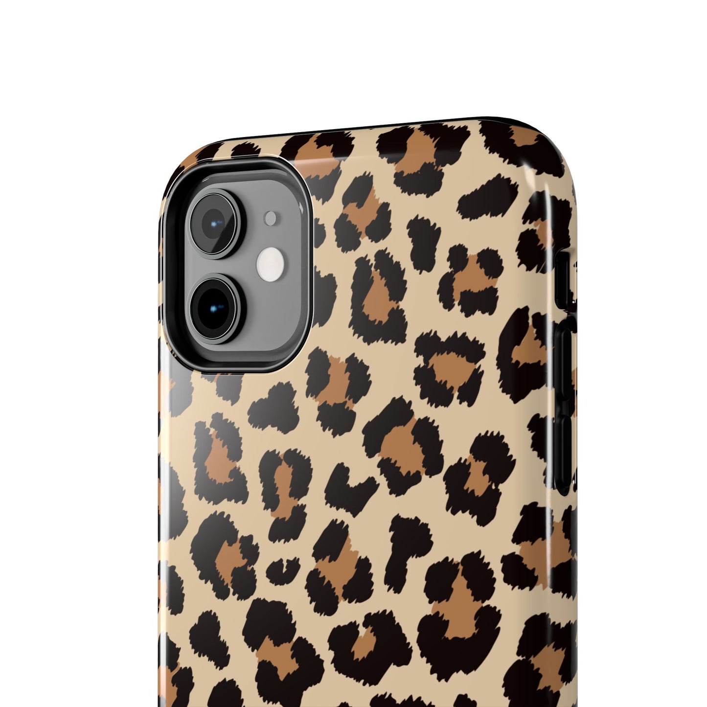 Wild Leopard Print Tough iPhone Case – Bold Animal Pattern Design with Dual-Layer Protection