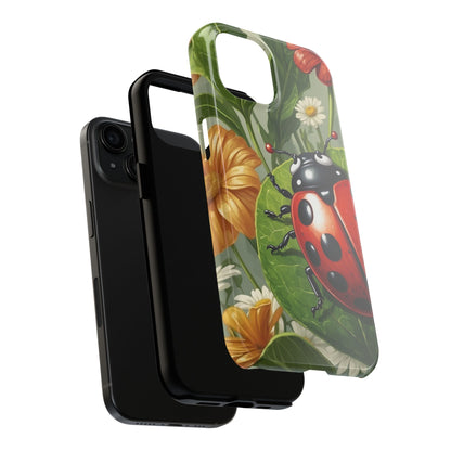 Ladybug Garden iPhone Case – Blooming Floral Art