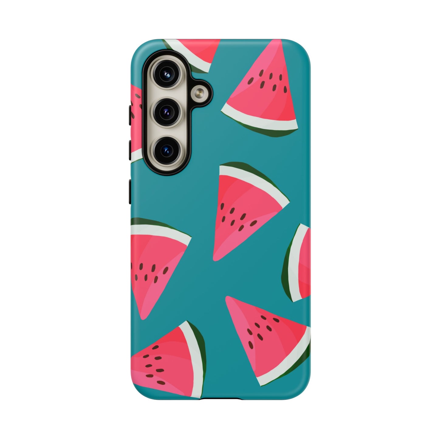 Watermelon Bliss Samsung Galaxy Case – Vibrant Summer Fruit Design on Teal Background