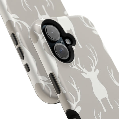 Minimalist Deer Silhouette MagSafe Pattern – iPhone Series Case