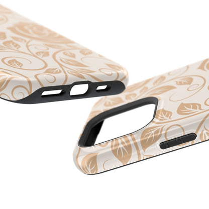 Vintage Rose Vine Tough MagSafe iPhone Case – Elegant Floral Pattern with Dual-Layer Protection