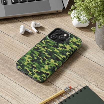 Green Woodland Camouflage – iPhone Case, Sleek and Durable Design