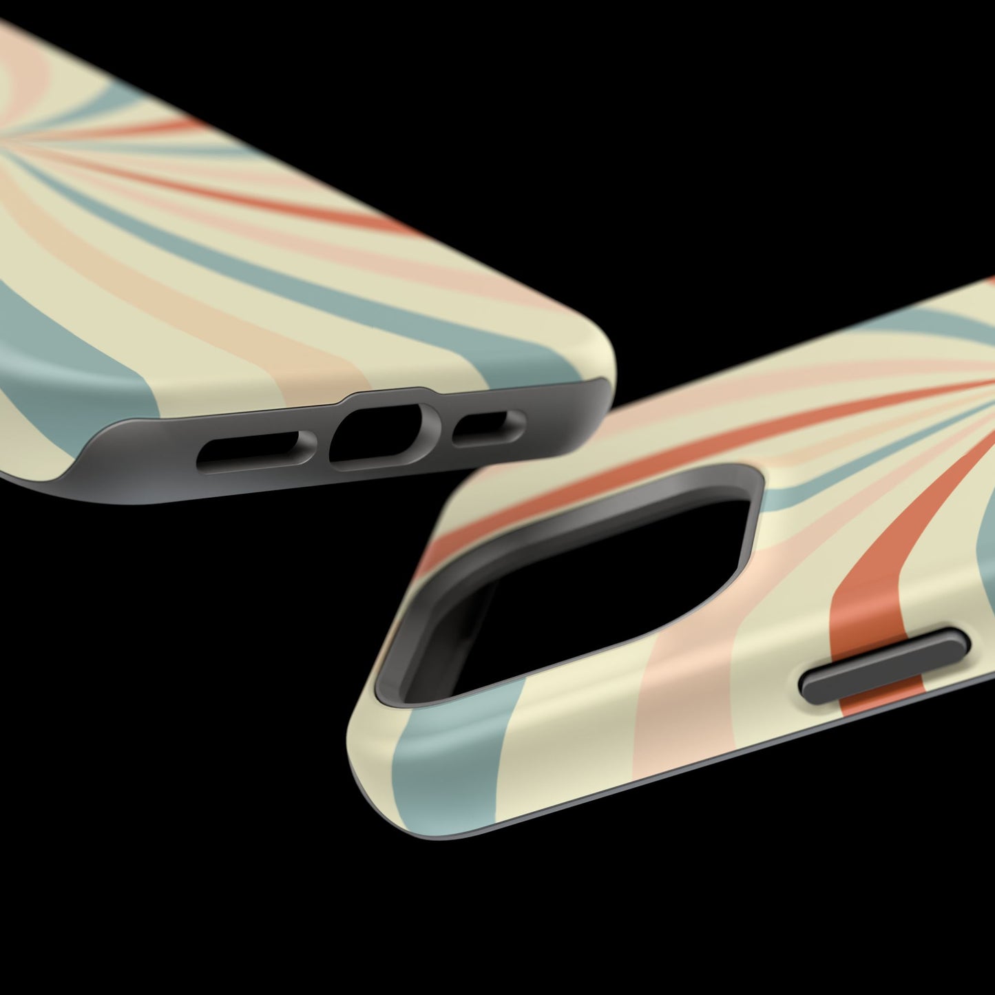 Retro Swirl MagSafe iPhone Case – Durable, Vintage-Inspired Design with Dual-Layer Protection