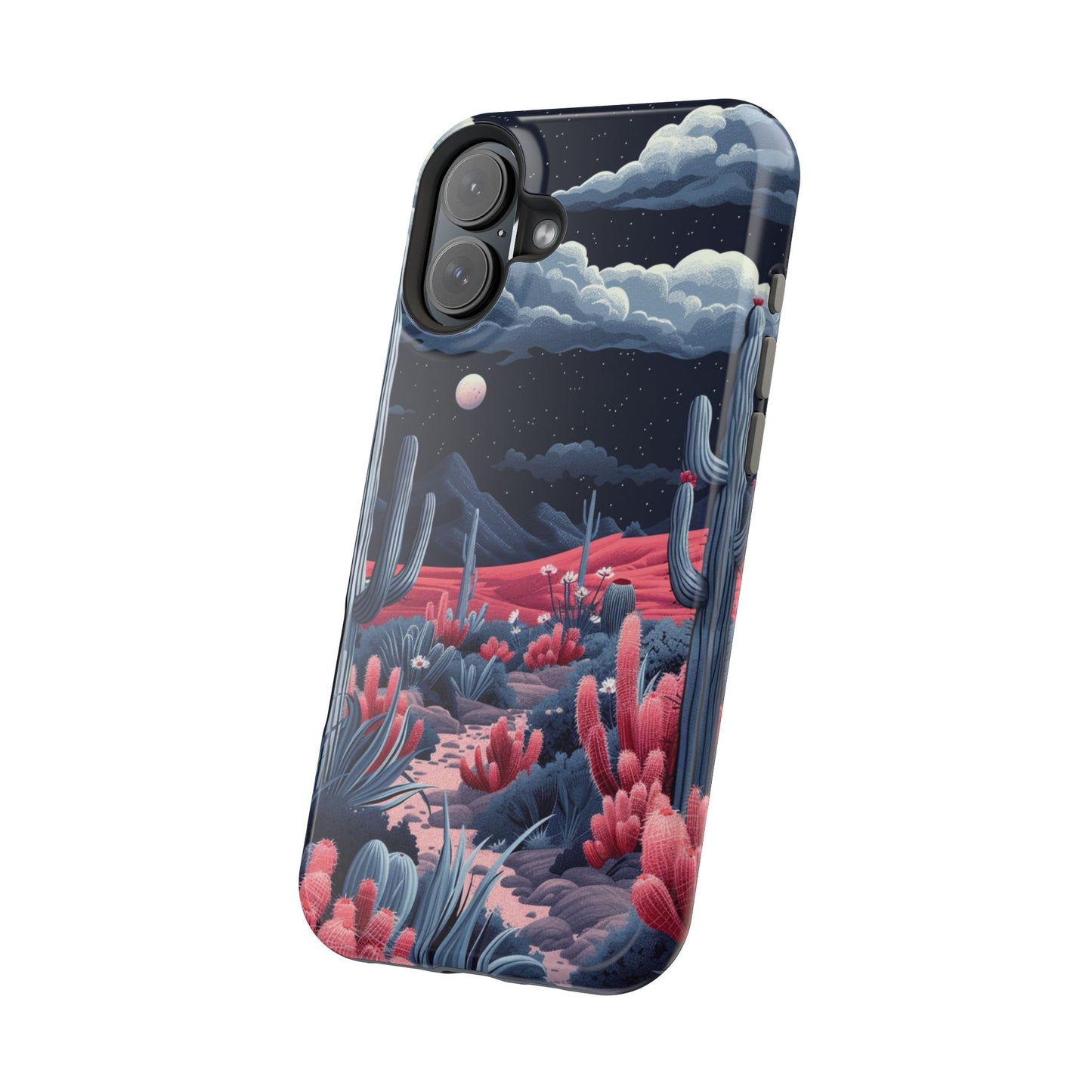 Moonlit Saguaro iPhone Case