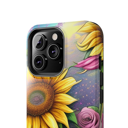 Whimsical Sunflower & Rose Garden - iPhone Series Case