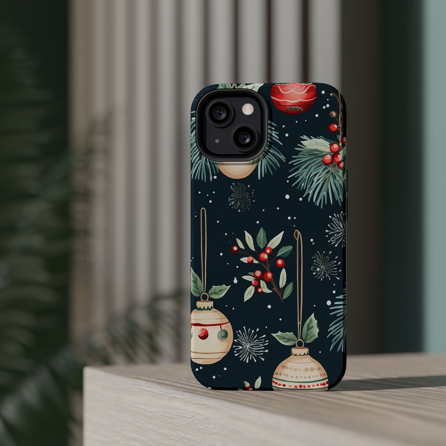 Elegant Christmas Ornaments and Pine - MagSafe iPhone Series Case