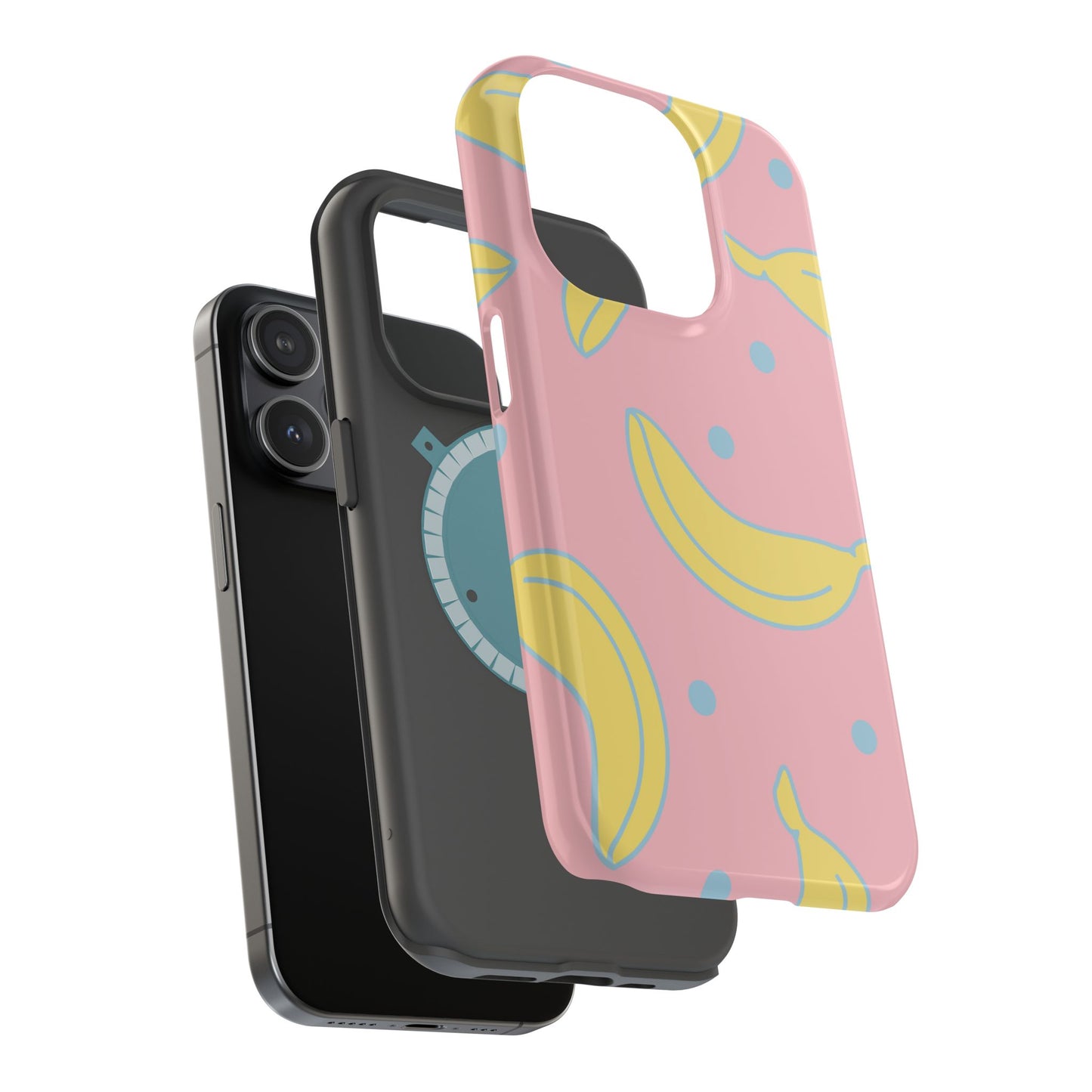 Pink Banana Pop MagSafe iPhone Case – Cute Pastel Design with Fun Retro Vibe