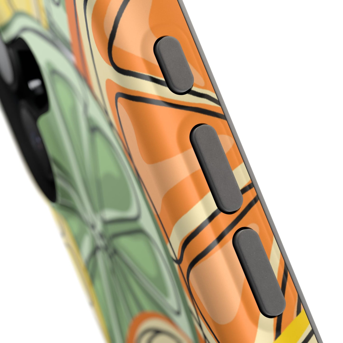 Citrus Zest Tough MagSafe iPhone Case – Bold Lime, Lemon, and Orange Design, Shockproof Protection