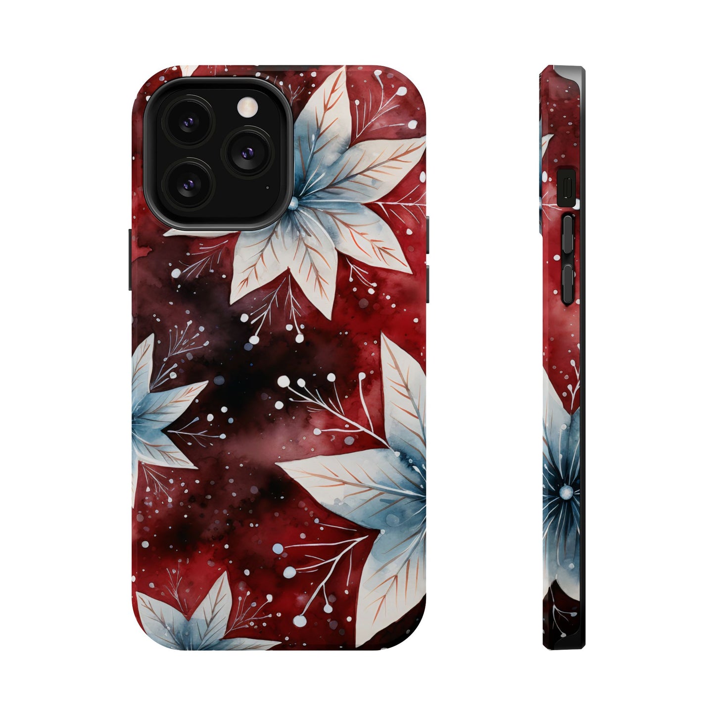 Winter Bloom Poinsettia – MagSafe iPhone Case