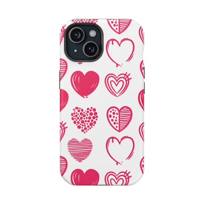 Funky Pink Hearts – MagSafe iPhone Case