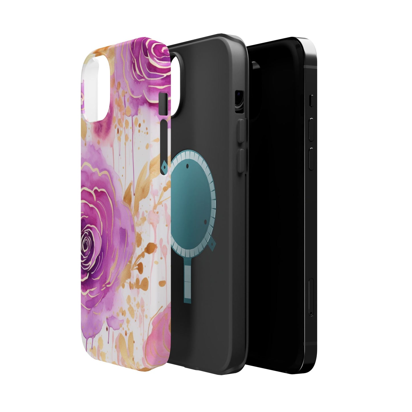 Radiant Purple & Gold Floral - MagSafe iPhone Series Case