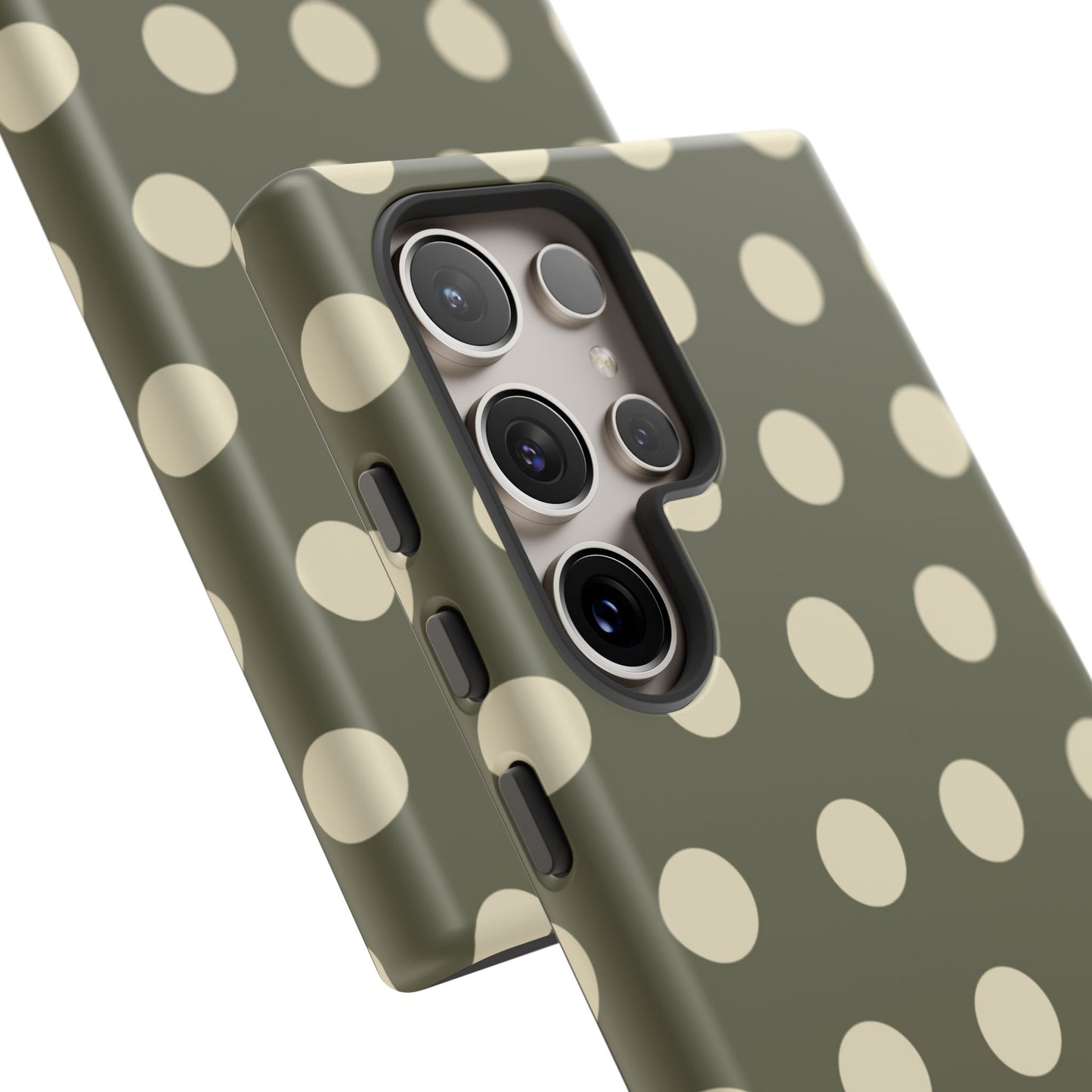 Vintage Green & Cream Polka Dots – Samsung Galaxy Case