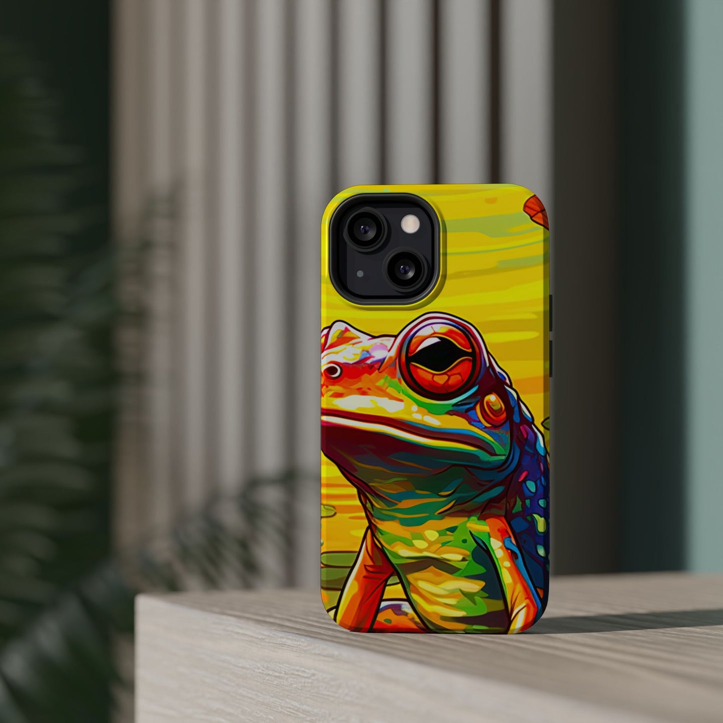 Vibrant Rainbow Frog Design – MagSafe iPhone Case