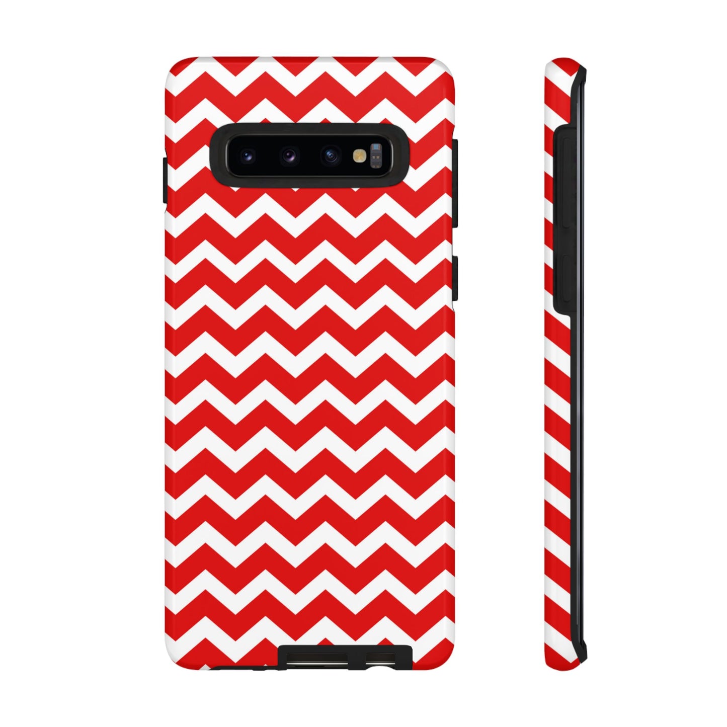 Bold Red & White Chevron – Modern Geometric Samsung Galaxy Case