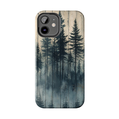 Misty Forest iPhone Case - Rustic Nature-Inspired Protective Cover