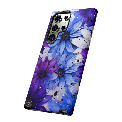 Vibrant Purple & Blue Floral Splash - Samsung Galaxy Series Case