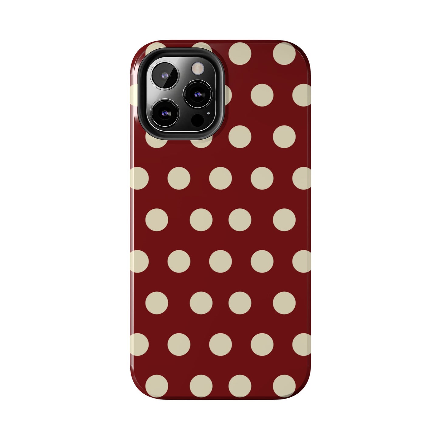 Classic Red & Cream Polka Dots - iPhone Case