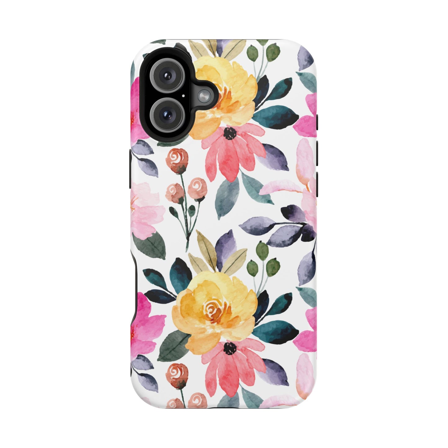 Blossoming Beauty – MagSafe Case with Pastel Floral Watercolor Design