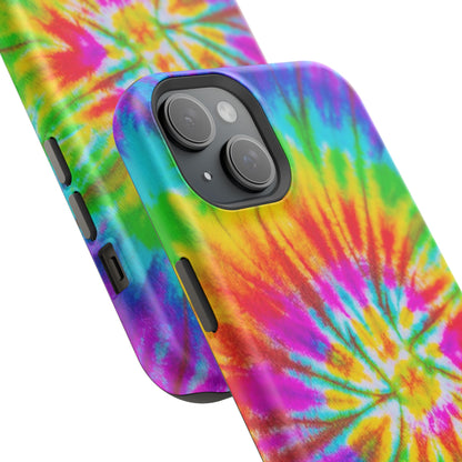 Rainbow Spiral Tie-Dye MagSafe Case – Vibrant Colors & Functionality