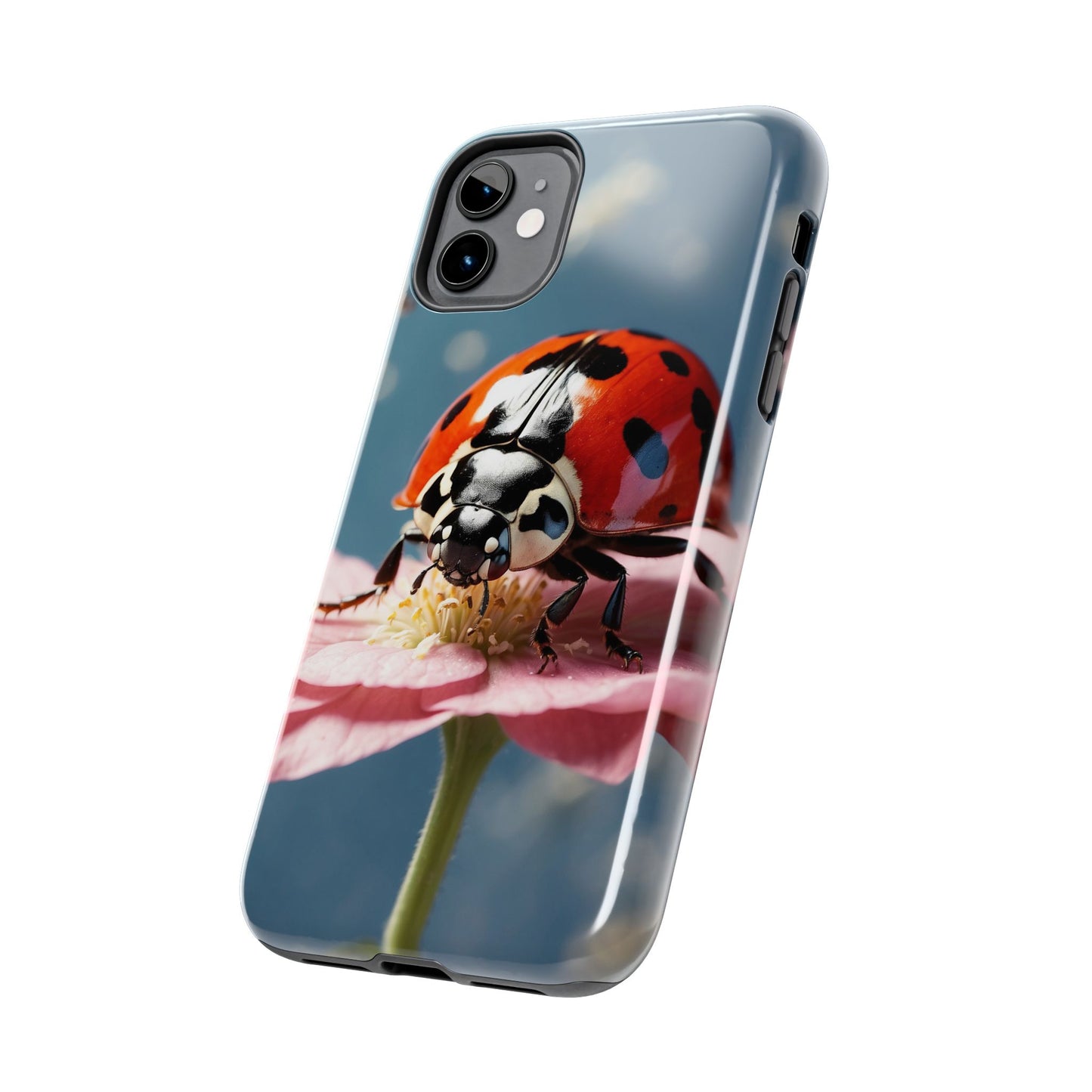 iPhone Case: Floral Ladybug Delight