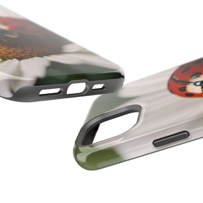 MagSafe iPhone Case: Ladybug on White Daisy