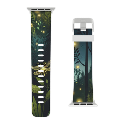 Firefly Midnight Mountain Frenzy Apple Watch Band | Glowing Fireflies in the Forest