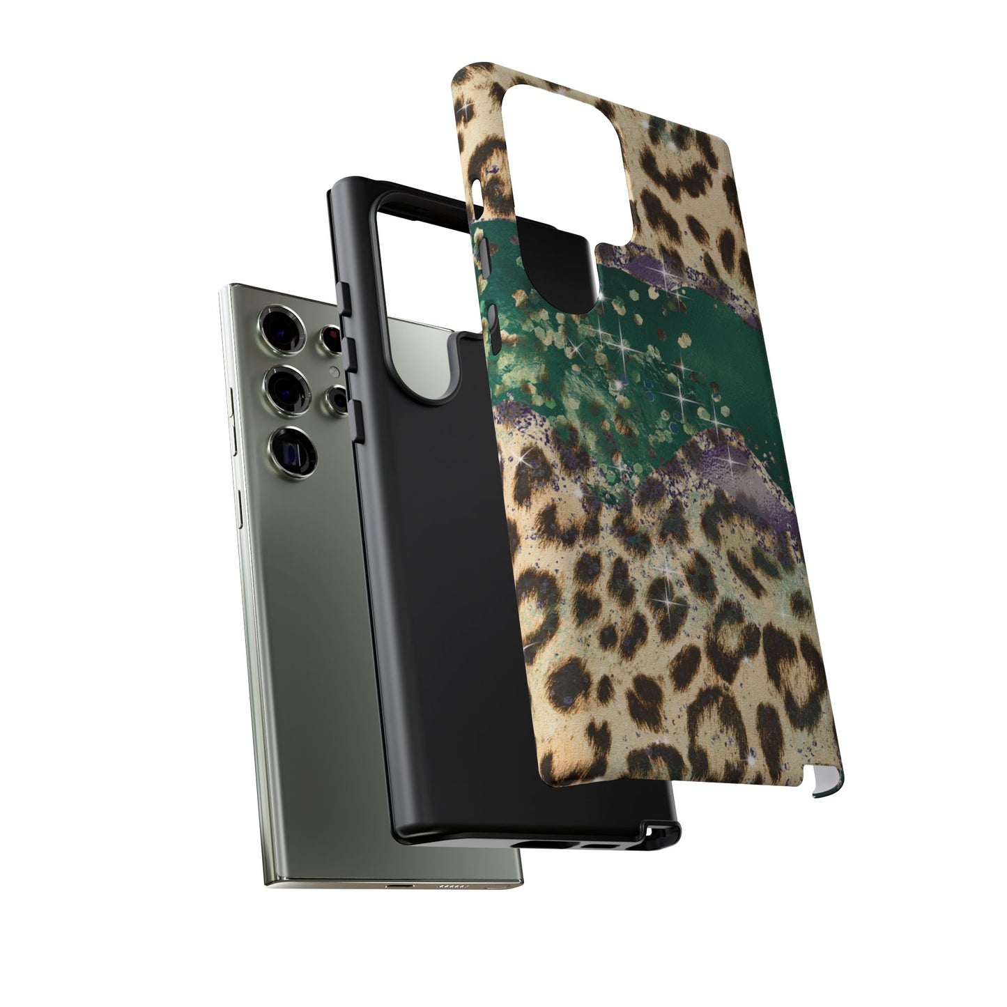 Emerald Glitter Leopard Print - iPhone Series Case