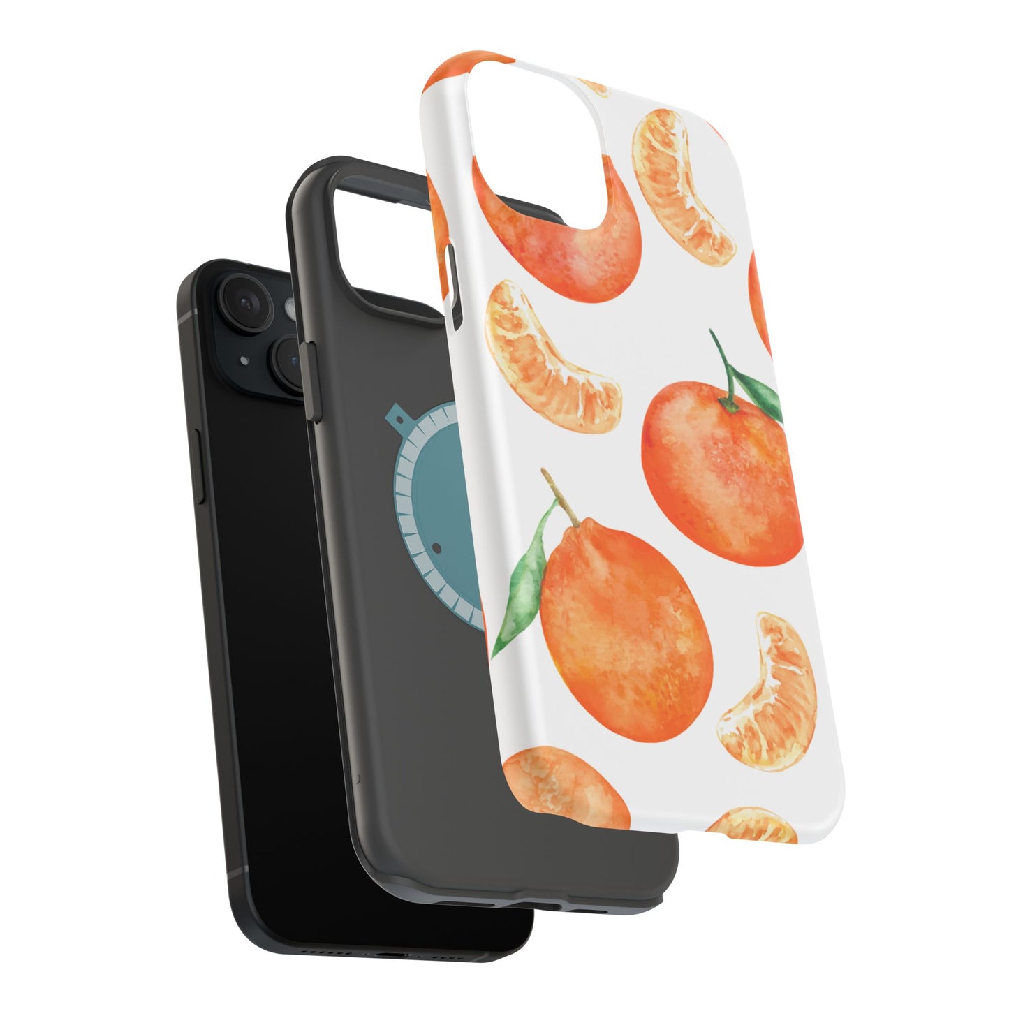 Tangerine Dreams Tough MagSafe iPhone Case – Watercolor Orange Design, Shockproof Dual Protection