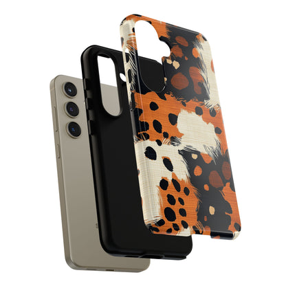 Cheetah Plaid Samsung Case – Brown & Black Pattern