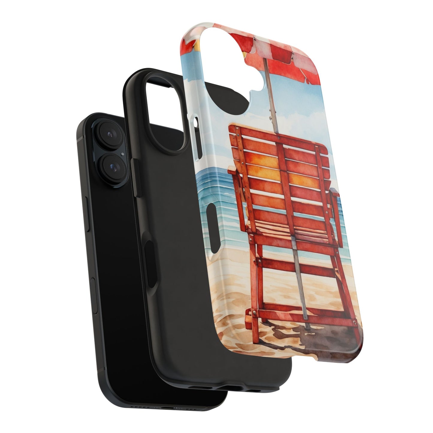 Beachfront Sunset Lounge iPhone Case – Rearview Edition