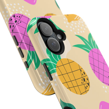 Tropical Pop MagSafe iPhone Case – Fun Pineapple & Lemon Design with Vibrant Summery Colors