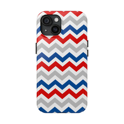 Patriotic Red, White & Blue Chevron – Geometric iPhone Case