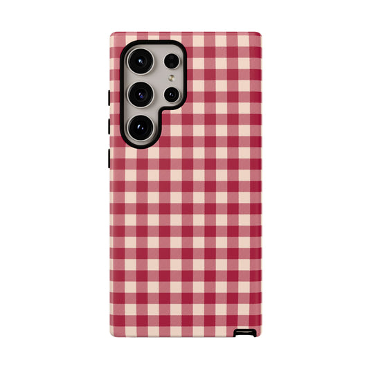 Vintage Red Gingham Check – Samsung Galaxy Case