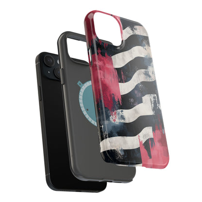 MagSafe iPhone Case: Blood Zebra – Bold Red & Black Pattern