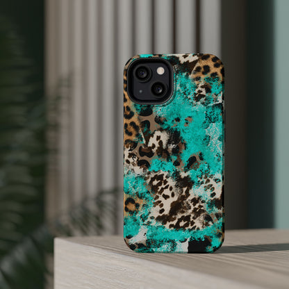 Aqua Splash Leopard - MagSafe iPhone Series Case