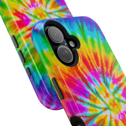 Rainbow Spiral Tie-Dye MagSafe Case – Vibrant Colors & Functionality