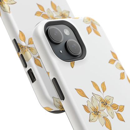 Delicate Yellow Blossom MagSafe iPhone Case – Minimalist Floral Design with Matte Finish