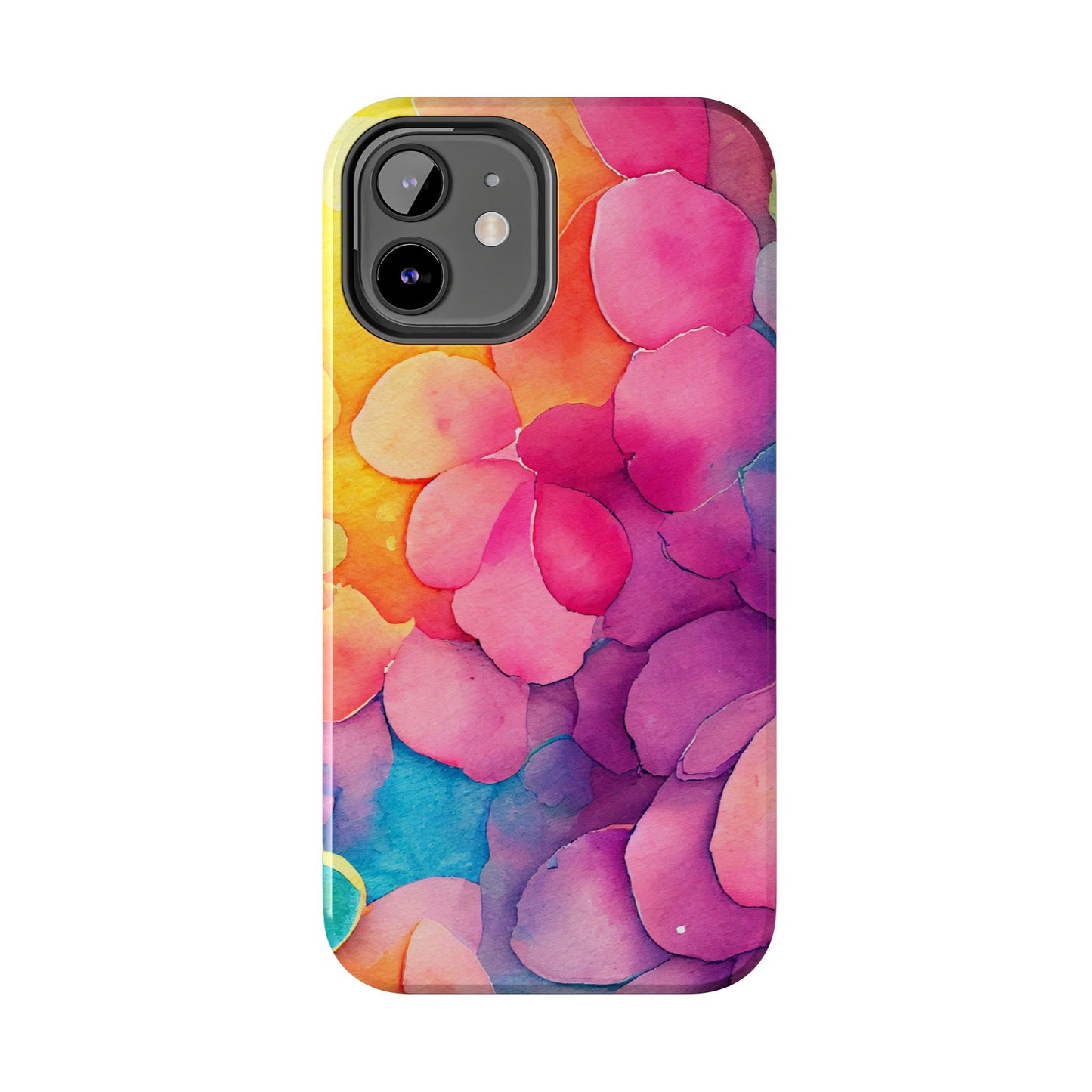 Sunset Petals Watercolor iPhone Case – Slim Design, Glossy Finish