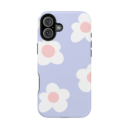 Retro Daisy Pastel Tough MagSafe iPhone Case – Durable Design with Soft Matte Finish