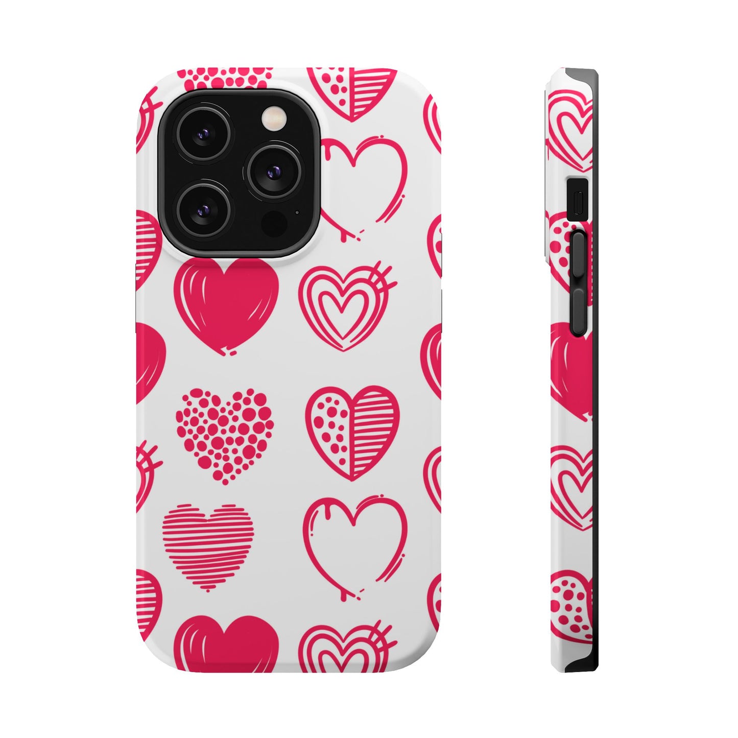 Funky Pink Hearts – MagSafe iPhone Case