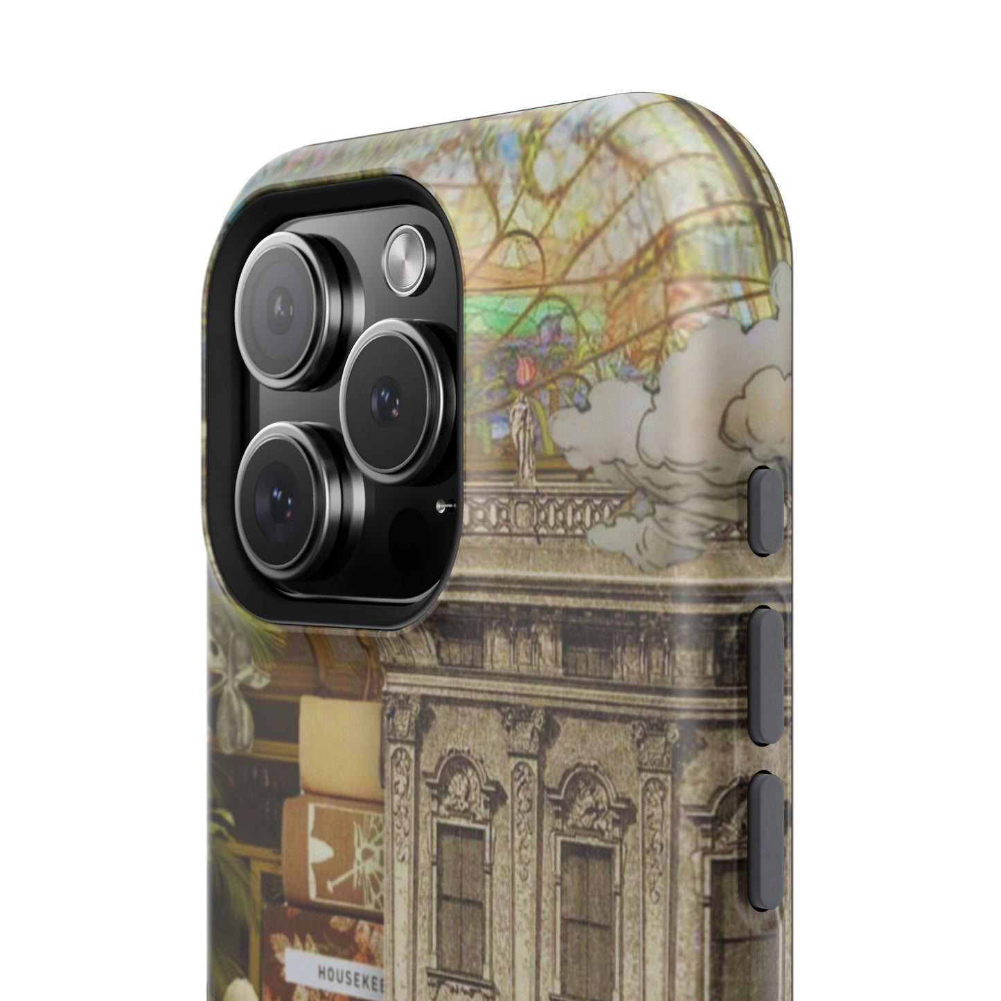 Whimsical Road Trip Collage MagSafe iPhone Case – Dual-Layer Protection with Vintage Art and Adventure Design