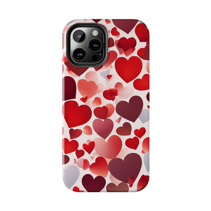 iPhone Case: Romantic Red Heart Gradient Case