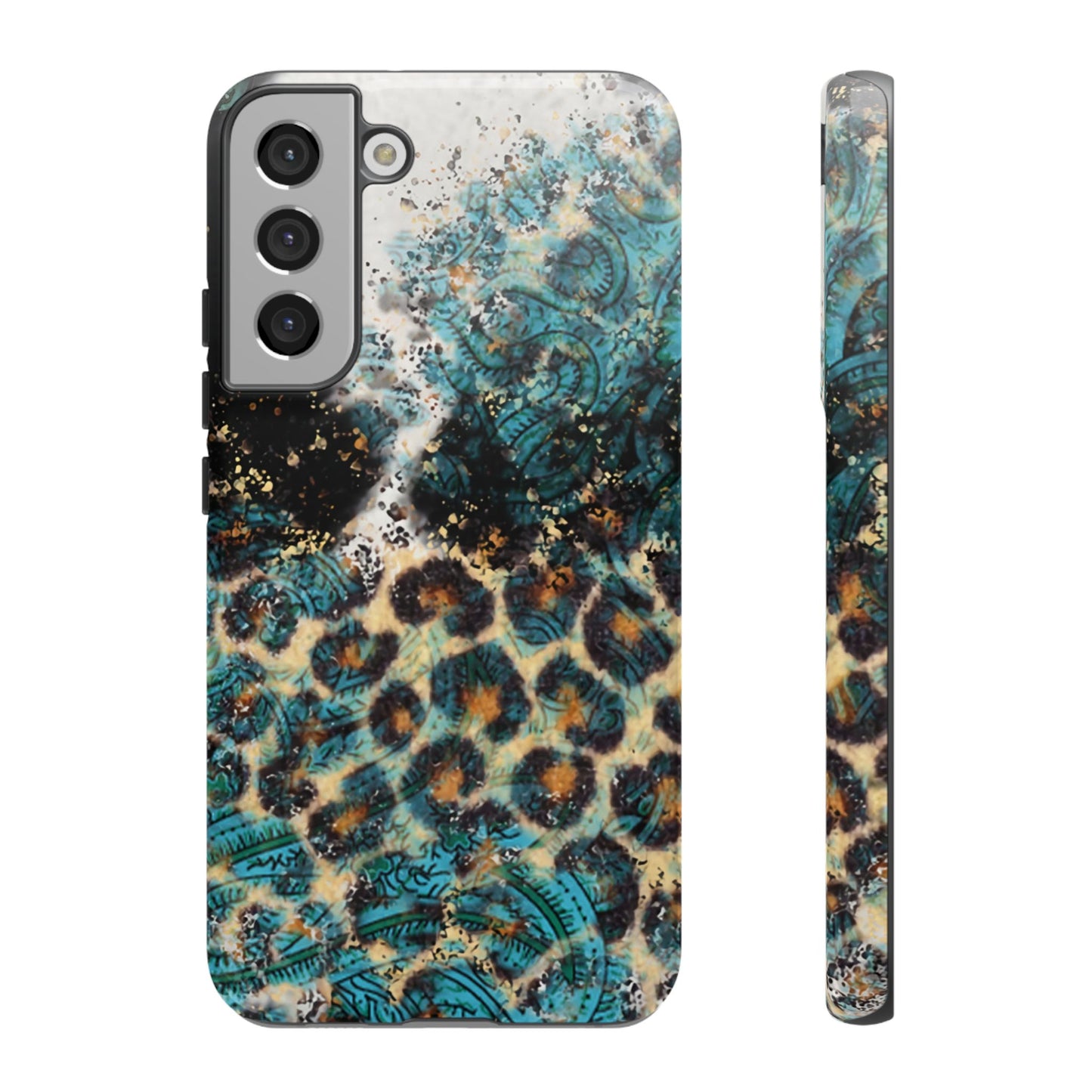 Turquoise Paisley Cowhide Leopard - Samsung Galaxy Series Case