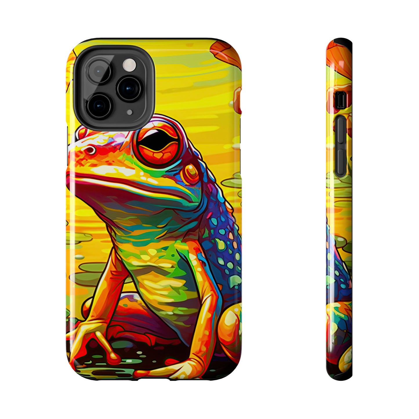 Vibrant Rainbow Frog Design – iPhone Series Case