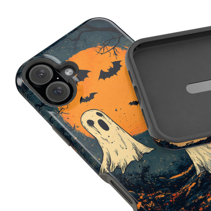 Haunted Ghosts & Full Moon MagSafe iPhone Case – Spooky Halloween Design