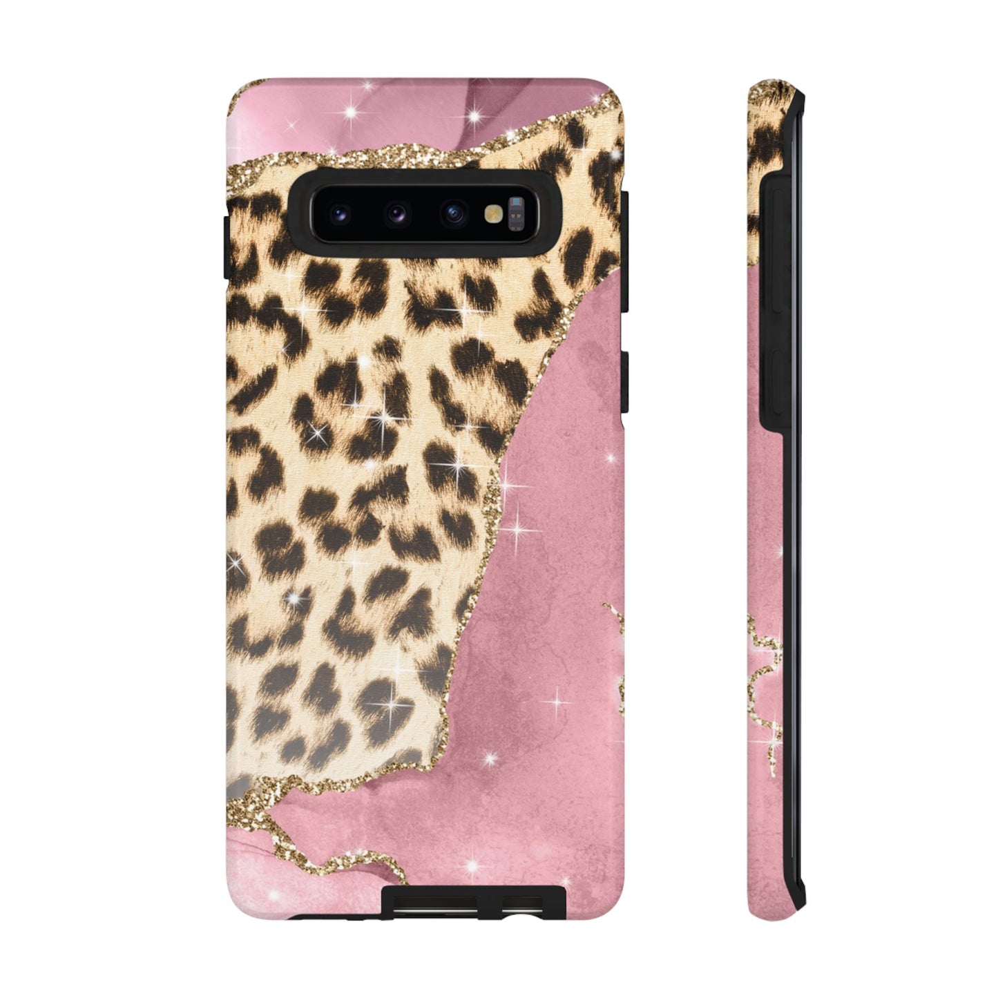 Pink Glam Leopard - Samsung Galaxy Series Case with Glitter Accents