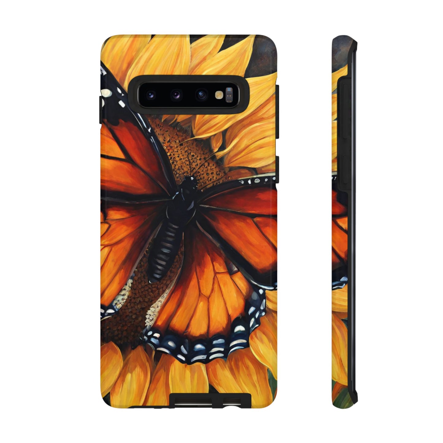 Monarch Butterfly & Sunflower Art – iPhone Case